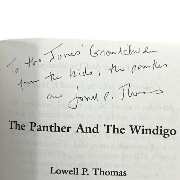 The Panther and The Windigo Paperback Book Rare SIGNED By Lowell P. Thomas VG - Picture 13 of 14